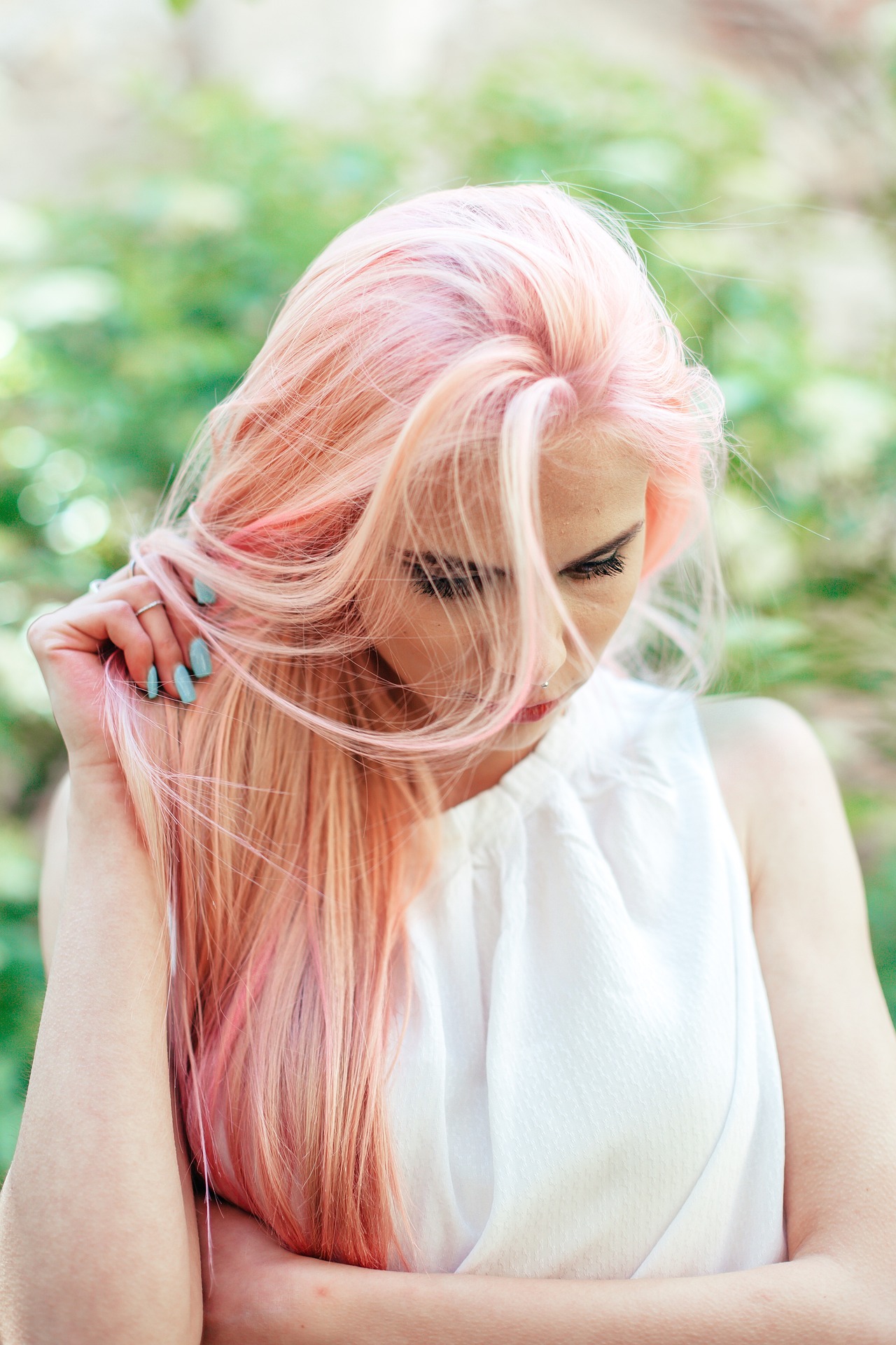 Soft pastel pink colour