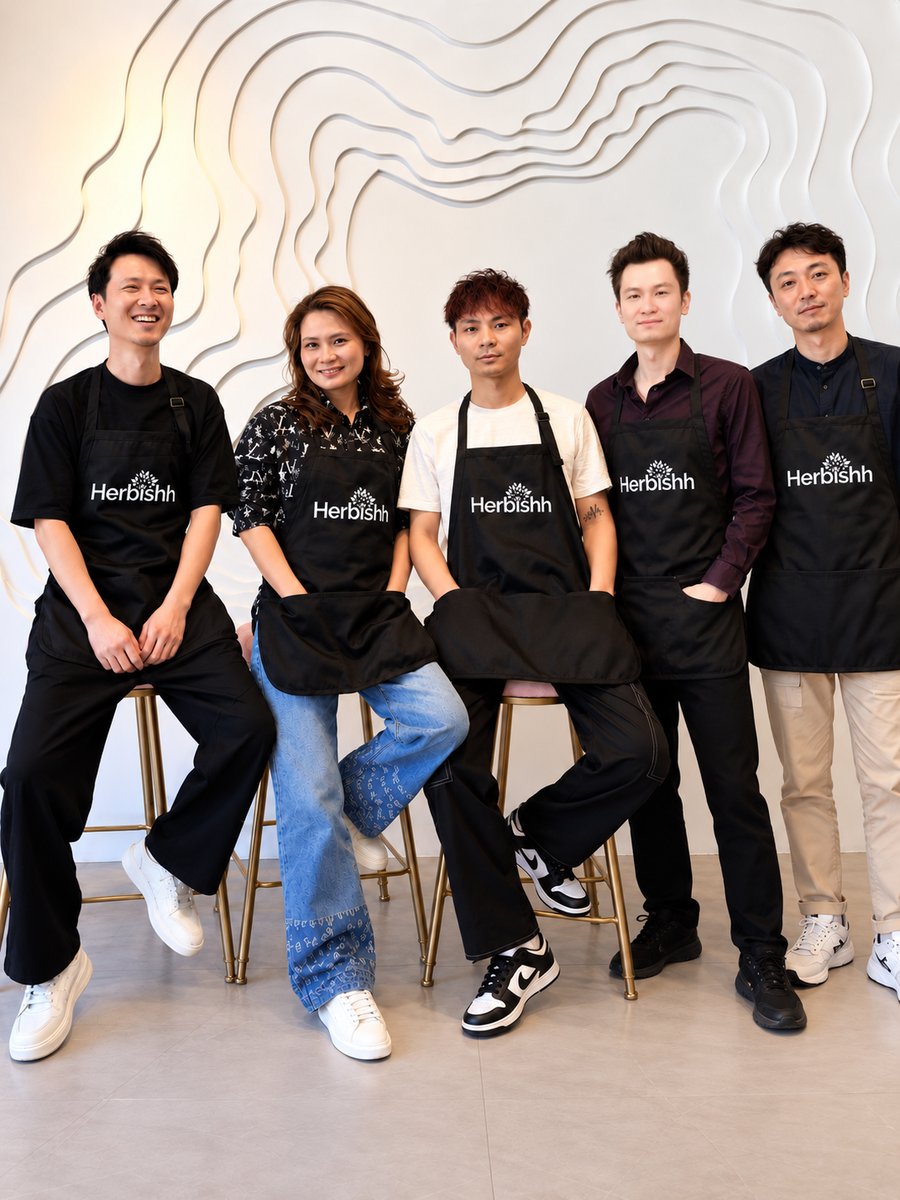 The Herbishh Salon team — Roland, Susan, Kevin, Zander and Alan